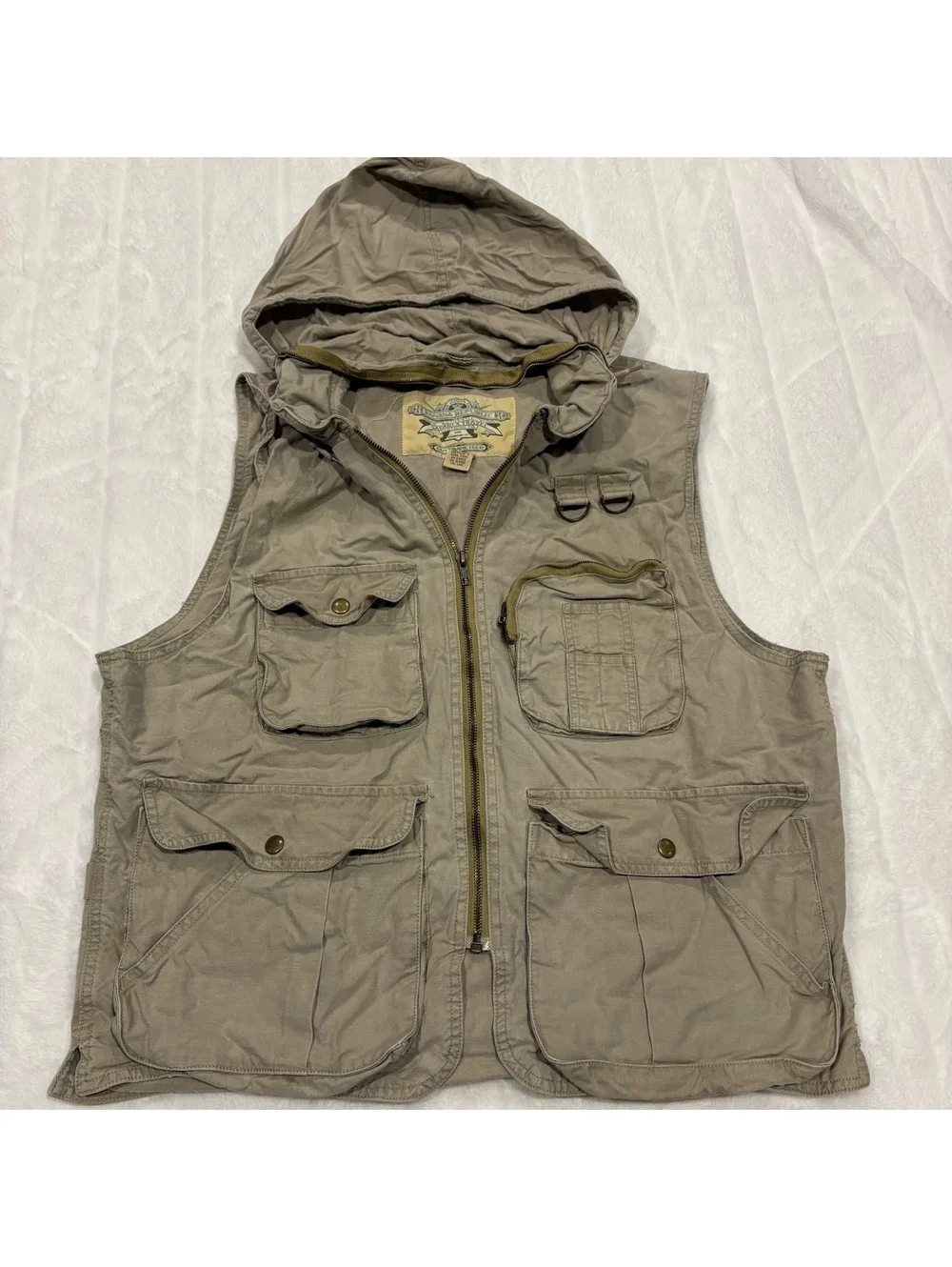 Banana Republic Vintage Safari Travel Vest Men Size Medium Cotton Lightweight